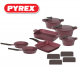 Pyrex - Set of Artisan Granite 14 pieces ( 20,24,28 ) - Burgundy