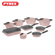 Pyrex - Set of Artisan Granite 18 pieces ( 20,24,26,30 ) - Rose