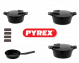 Pyrex - Set of Artisan Granite 11 Pieces (18,22,26) - Black 