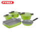 Pyrex - Set of Artisan Granite 12 pieces ( 20,24,28 ) - Green