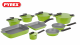 Pyrex - Set of Artisan Granite 23 pieces ( 20,24,26,30 ) - Green