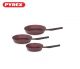 Pyrex - Set of Artisan Granite 3 Pans ( 20 - 24 - 28 ) - Burgundy