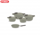 Pyrex - Set of Artisan Granite 9 pieces ( 18,22,26,30 ) - ivory