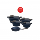 Pyrex - Set 9 of Artisan Granite (18,22,26,30) - Midnight Blue V2