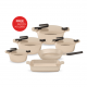 Pyrex - Set 10 of Artisan Granite (18,22,26,30) - Sandstone Beige 