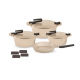 Pyrex - Set 11 of Artisan Granite (18,22,26) - Sandstone Beige