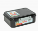 ZINNIA - Plastic ZigZag Lunch Box - 1.65 Liter - Black