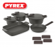 Pyrex - Set of Artisan Granite 12 pieces ( 20,24,28 ) - Grey