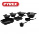 Pyrex - Set of Artisan Granite 13 pieces ( 18,22,26,30 ) - Black