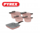 Pyrex - Set of Artisan Granite 9 pieces ( 18,22,26,30 ) Grill - Rose 