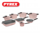 Pyrex - Set of Artisan Granite 13 pieces ( 18,22,26,30 ) - Rose