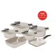 Pyrex - Set 10 of Artisan Granite (18,22,26,30) - Sandstone Beige