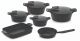 Pyrex - Set of Artisan Granite 10 pieces ( 18,22,26,30) + Pan + Oven dish - Black