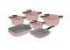 Pyrex - Set of Artisan Granite 10 pieces ( 18,22,26,30) + Grill+ Oven dish - Rose