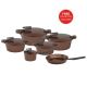 Pyrex - Set 11of Artisan Granite (18,22,26,30) - Chocolate Brown 
