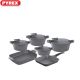 Pyrex - Set of Artisan Granite 10 pieces ( 18,22,26,30) + Grill+ Oven dish - Gray