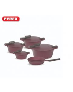 Pyrex - Set of Artisan Granite 13 pieces ( 18,22,26,30 ) - Burgundy