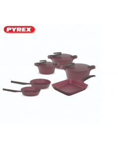 Pyrex - Set of Artisan Granite 13 pieces ( 20,24,28 ) - Burgundy