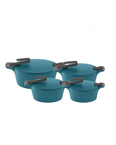 Pyrex - Set of Artisan Granite 17 pieces ( 20,22,24,28 ) - Turquoise + gift